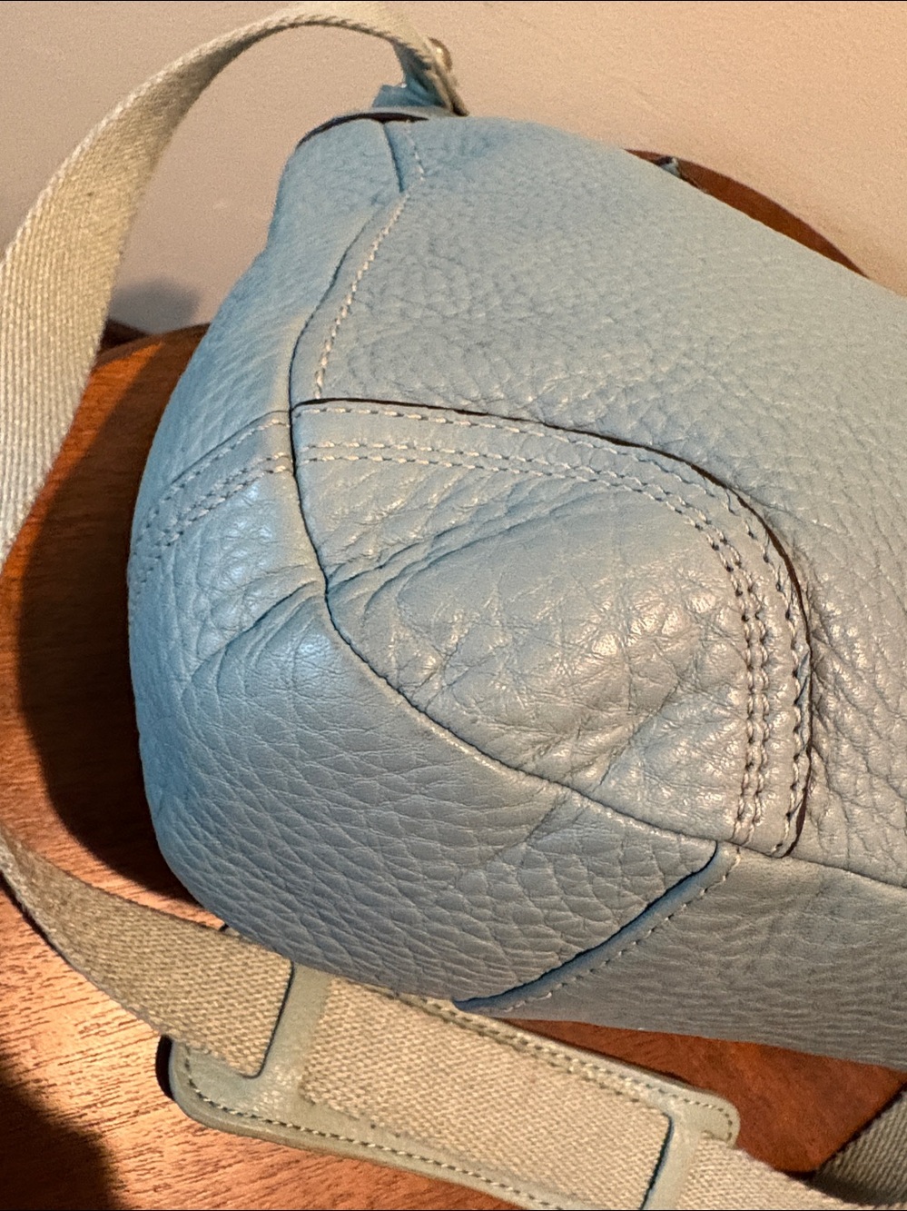 Coach shoulder bag Crossbody bag pebbled Leather icy mint green turn lock - Picture 10 of 17